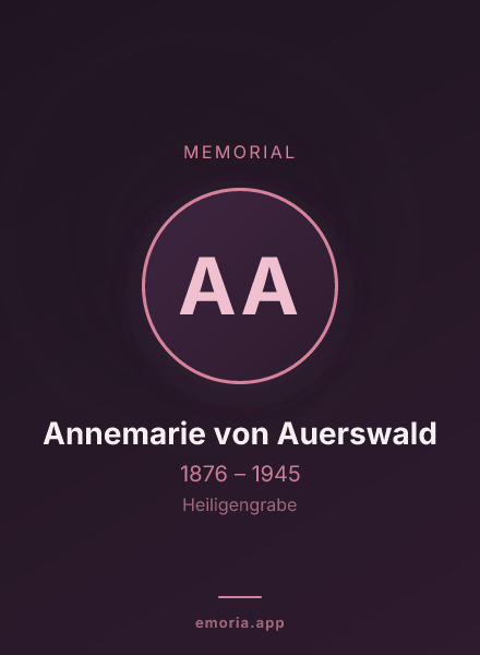 Memorial portrait of Annemarie von Auerswald
