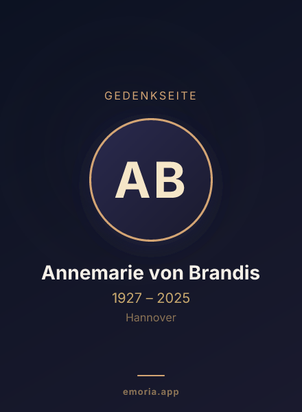 Gedenkportrait von Annemarie von Brandis