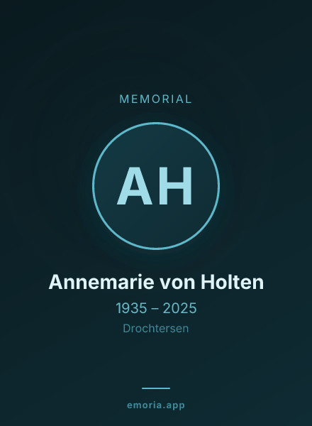 Memorial portrait of Annemarie von Holten