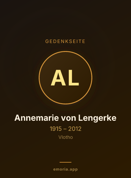 Gedenkportrait von Annemarie von Lengerke