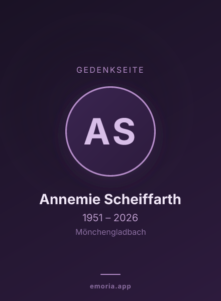 Gedenkportrait von Annemie Scheiffarth