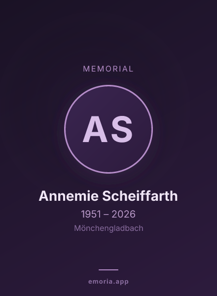 Memorial portrait of Annemie Scheiffarth