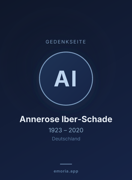 Gedenkportrait von Annerose Iber-Schade