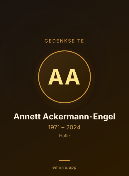 Gedenkportrait von Annett Ackermann-Engel