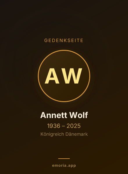 Gedenkportrait von Annett Wolf