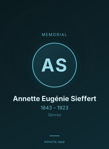 Memorial portrait of Annette Eugénie Sieffert