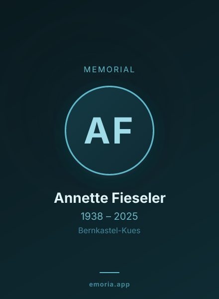 Memorial portrait of Annette Fieseler