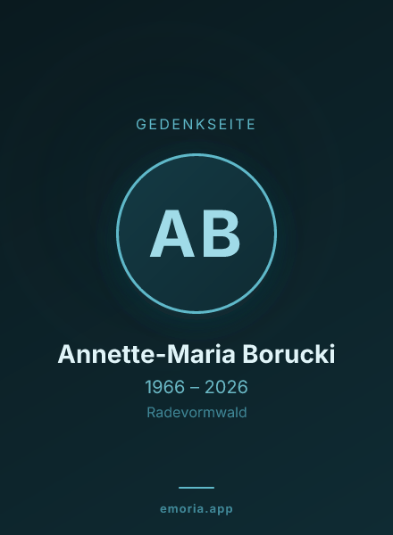 Gedenkportrait von Annette-Maria Borucki