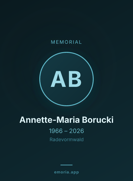 Memorial portrait of Annette-Maria Borucki