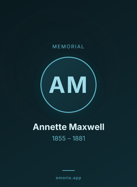 Memorial portrait of Annette Maxwell