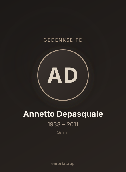 Gedenkportrait von Annetto Depasquale