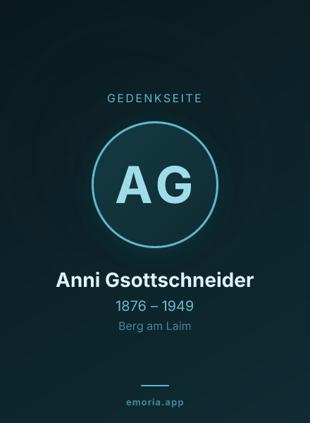Gedenkportrait von Anni Gsottschneider