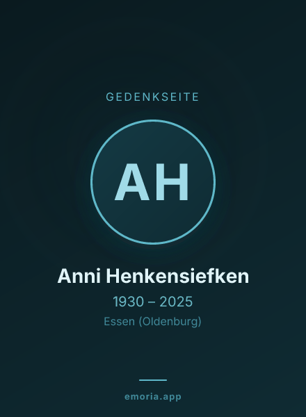 Gedenkportrait von Anni Henkensiefken