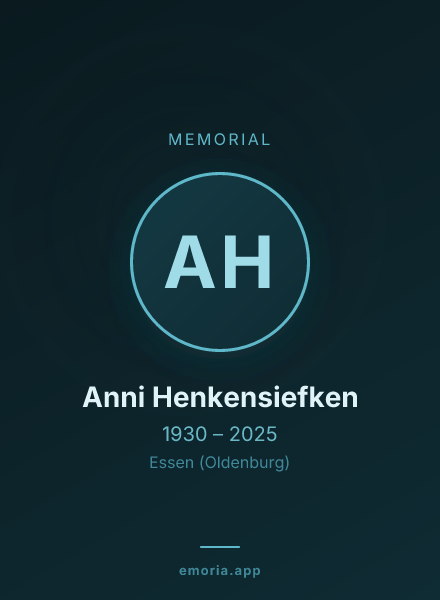 Memorial portrait of Anni Henkensiefken
