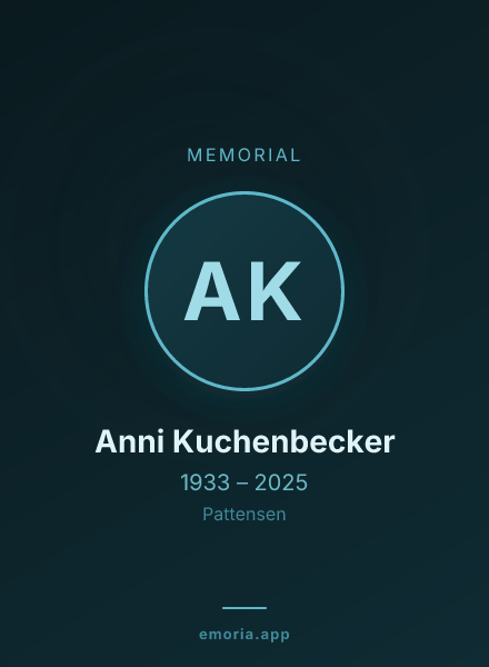 Memorial portrait of Anni Kuchenbecker
