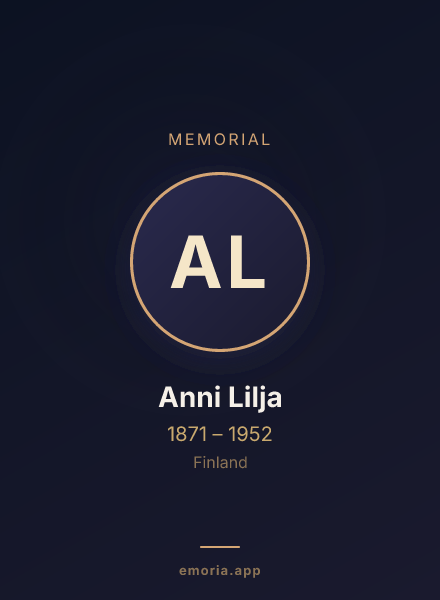 Memorial portrait of Anni Lilja