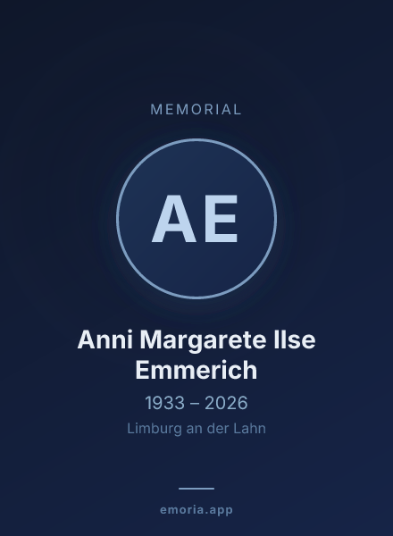Memorial portrait of Anni Margarete Ilse Emmerich