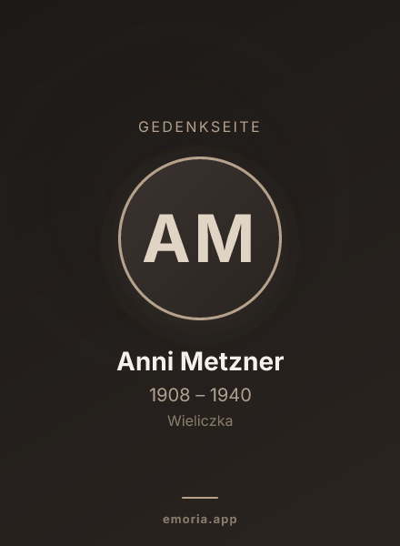 Gedenkportrait von Anni Metzner