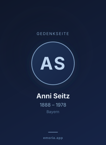 Gedenkportrait von Anni Seitz