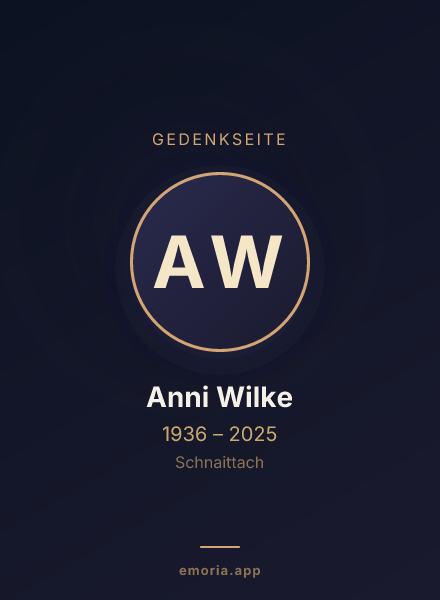 Gedenkportrait von Anni Wilke