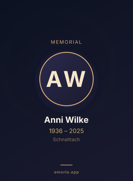 Memorial portrait of Anni Wilke