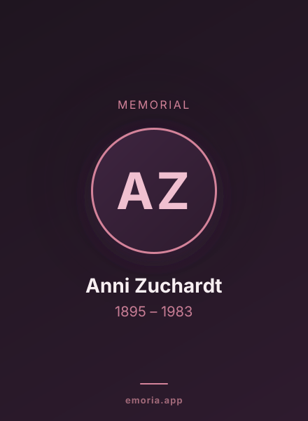 Memorial portrait of Anni Zuchardt
