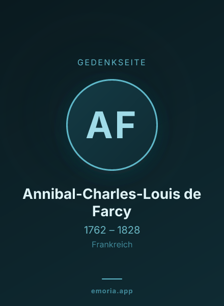 Gedenkportrait von Annibal-Charles-Louis de Farcy