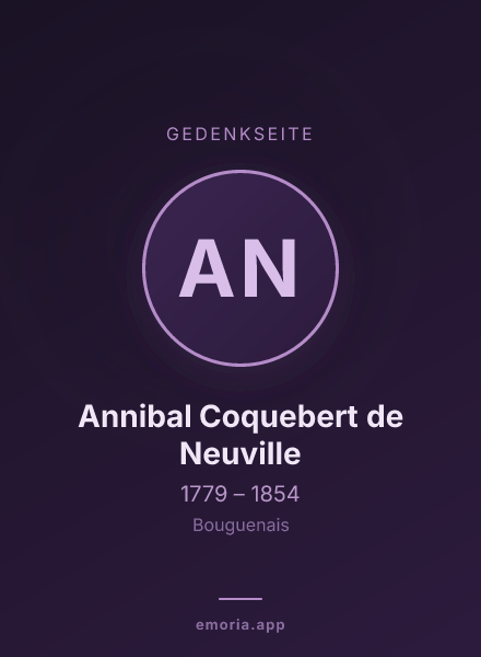 Gedenkportrait von Annibal Coquebert de Neuville