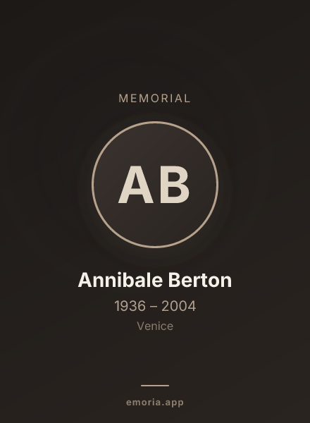 Memorial portrait of Annibale Berton