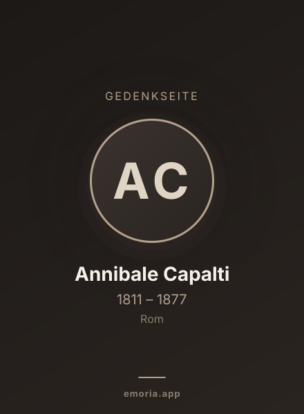Gedenkportrait von Annibale Capalti