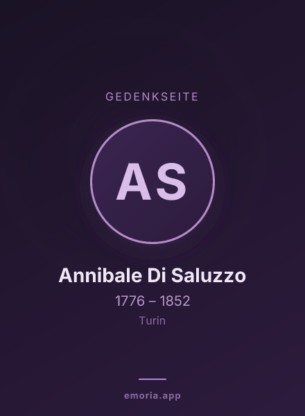 Gedenkportrait von Annibale Di Saluzzo