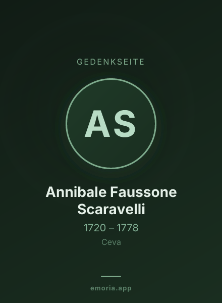 Gedenkportrait von Annibale Faussone Scaravelli