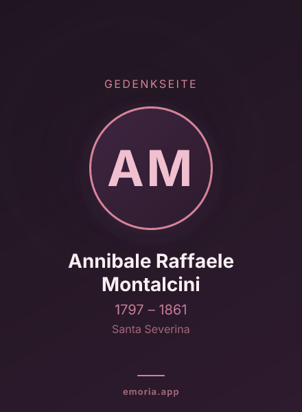 Gedenkportrait von Annibale Raffaele Montalcini