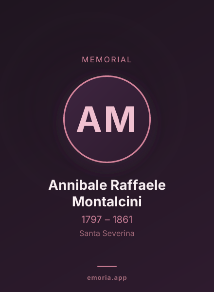 Memorial portrait of Annibale Raffaele Montalcini