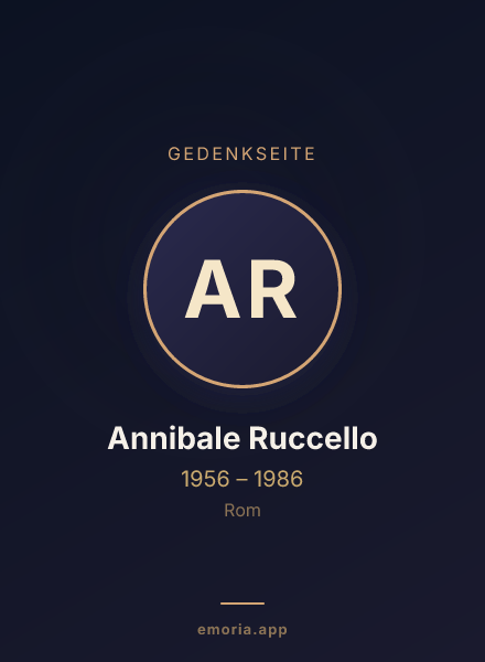 Gedenkportrait von Annibale Ruccello