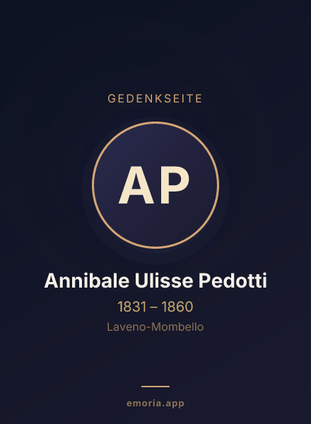 Gedenkportrait von Annibale Ulisse Pedotti