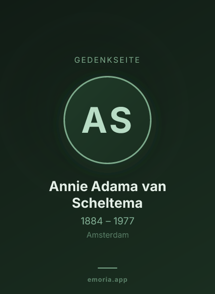 Gedenkportrait von Annie Adama van Scheltema