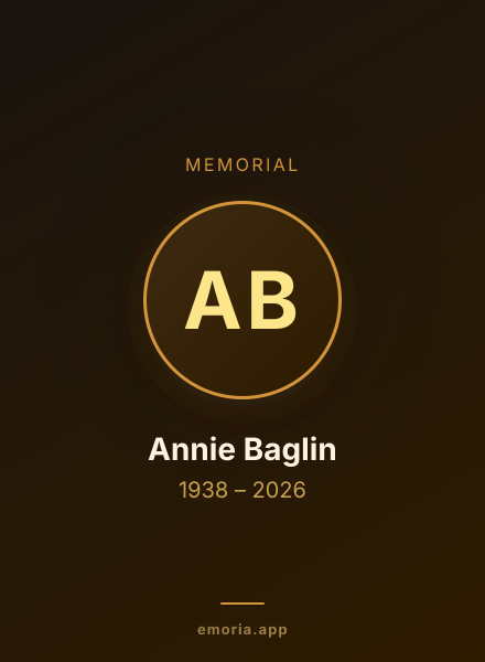 Memorial portrait of Annie Baglin