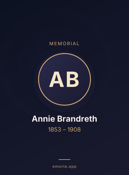 Memorial portrait of Annie Brandreth
