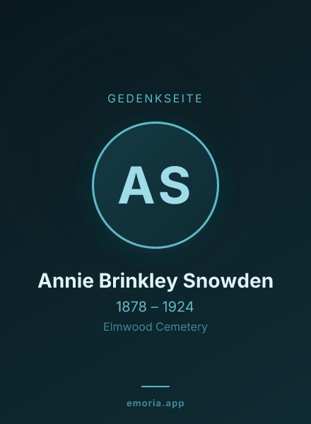 Gedenkportrait von Annie Brinkley Snowden