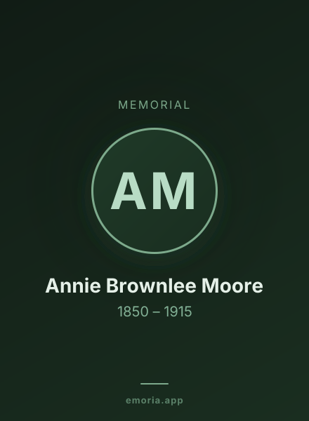 Memorial portrait of Annie Brownlee Moore
