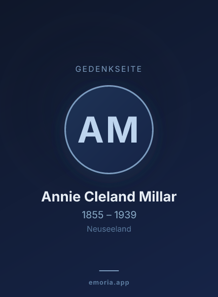 Gedenkportrait von Annie Cleland Millar