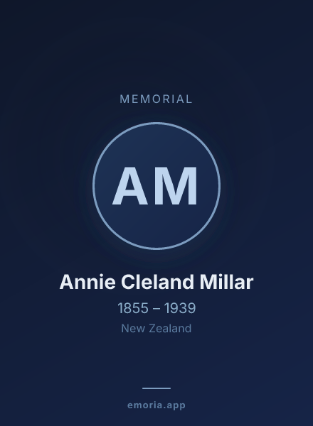 Memorial portrait of Annie Cleland Millar