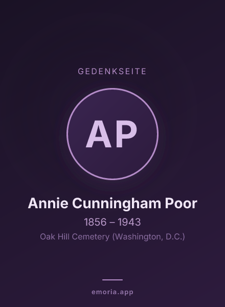 Gedenkportrait von Annie Cunningham Poor