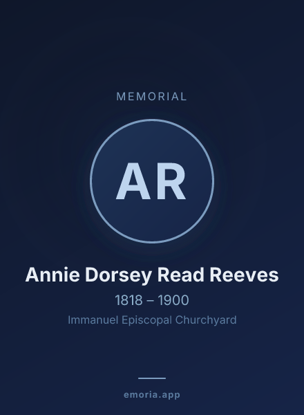 Memorial portrait of Annie Dorsey Read Reeves