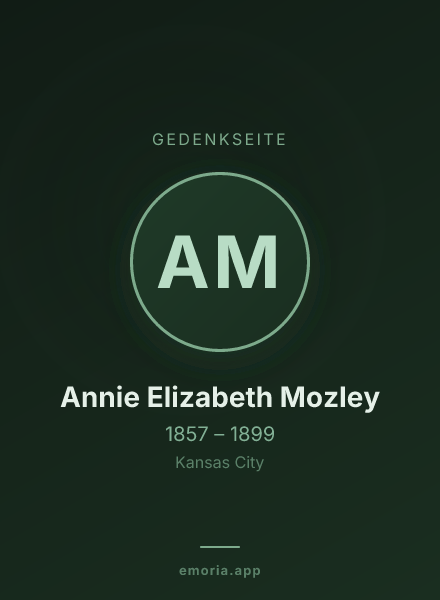 Gedenkportrait von Annie Elizabeth Mozley