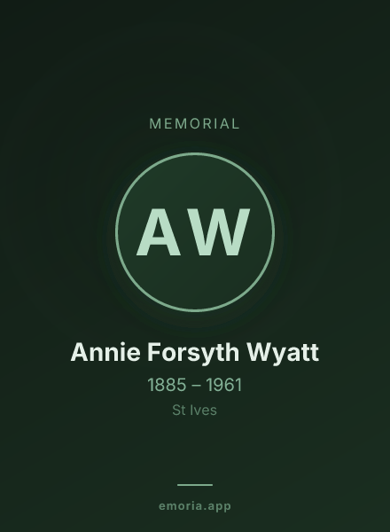 Memorial portrait of Annie Forsyth Wyatt