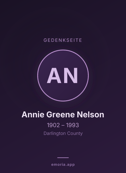 Gedenkportrait von Annie Greene Nelson