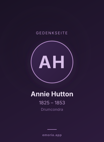 Gedenkportrait von Annie Hutton