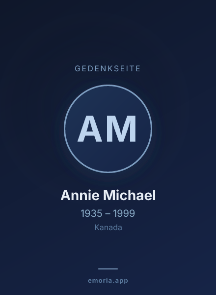 Gedenkportrait von Annie Michael